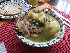 Sancocho of pork backbone