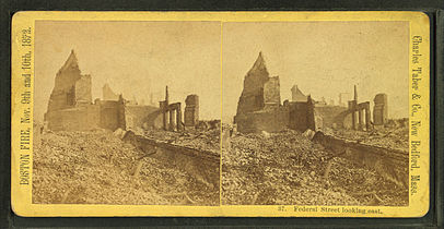 Federal Street after the Great Boston Fire of 1872