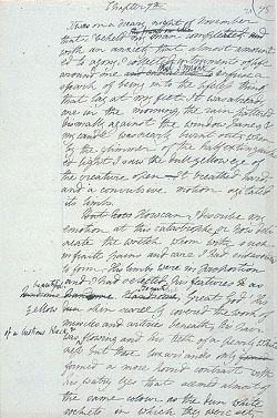Originalskript vum „Frankenstein“ vu dr Mary Shelley