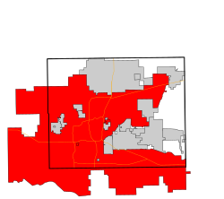 Localização no condado de Oklahoma