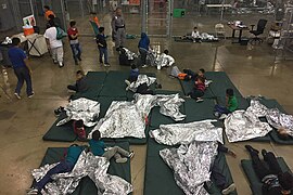 Caged sleeping area at the Usula detention center in 2018.