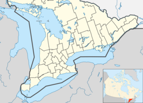 Map showing the location of Magnetawan River Provincial Park