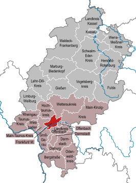 Kaart van Frankfurt am Main