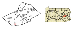 Location of Pine Grove in Schuylkill County, Pennsylvania