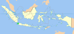 Banten'in Endonezya haritasındaki konumu