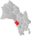 Rollag markert med rødt på fylkeskartet