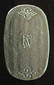 Silver koban of Sagami Province, called Odawara Hishi (小田原菱)