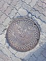 Manhole cover in Bishkek