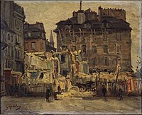 Démolition de la rue de l'Hôtel-de-Ville, angle de la rue des Nonnains-d'Hyères (1933) - Gustave Madelain, musée Carnavalet.