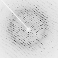 Image 7Image of X-ray diffraction pattern from a protein crystal (from Condensed matter physics)