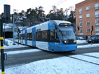 Tram Arriving at Alvik