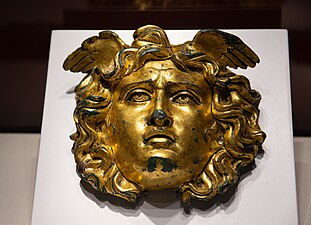 Aplique with the shape of Medusa discovered in Ulpia Traiana Sarmizegetusa