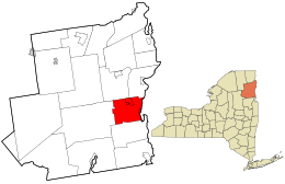 Location in Essex County and the state of New York