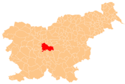 Location of the Municipality of Ljubljana in Slovenia