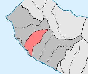 Localização no município de Calheta (Madeira)