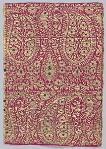 18th-century fragment of textile from Iran with boteh