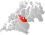Balsfjord markert med rødt på fylkeskartet