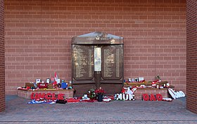 Hillsborough Memorial à la mémoire des 96 victimes de la tragédie de Hillsborough.