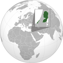 Kart over Staten Palestina