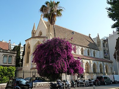 Anglican church in Nice, Alpes-Maritimes.
