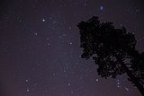 Cielo notturno trapunto di stelle