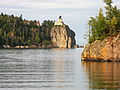 Fyrtårnet Split Rock Lighthouse på Ellingson Island i innsjøen.