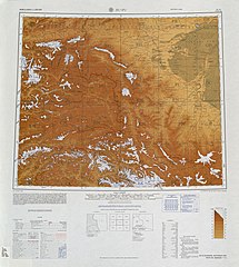 Map including Yopurga (labeled as YÜEH-P'U-HU (YUPOGHA)) and surrounding region from the International Map of the World (AMS, 1966)