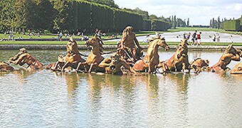 Los caballos de Apolo en una fuente de los Jardines de Versalles, de Jean-Baptiste Tuby (1670).