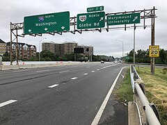 I-395 northbound at Glebe Road in Arlington