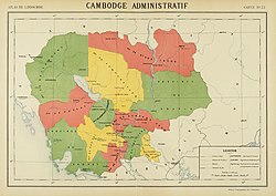 Location of French protectorate of Cambodia