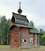 Kazan church with a beamed roof. Taltsy (Irkutsk region).