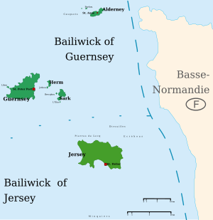 Situación das Illas Anglonormandas