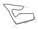 Seit 2010 wiederaufgebaute Streckenführung als Red Bull Ring