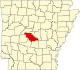 State map highlighting Saline County