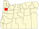 State map highlighting Polk County