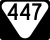 State Route 447 marker