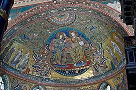 Mosaico de la Coronación de la Virgen.