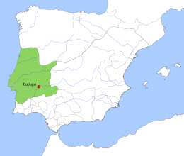 Taifa di Badajoz - Localizzazione