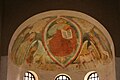 Gothic fresco of Jesus, in the apse