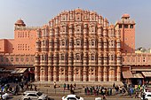 Façade of the Hawa Mahal, Jaipur, Rajasthan, India