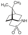 Camphorsultam is a sultam used as a chiral auxiliary in organic synthesis.