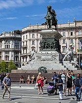 The Monument to King Victor Emmanuel II and the Palazzo Carminati behind it