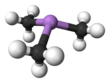 Ball and stick model of trimethylarsine