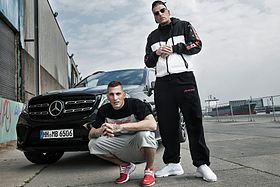 Gzuz (left) and Bonez MC, major members of 187 Strassenbande