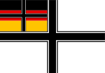 Ontwerp vir ’n oorlogsvaandel van die “Duitse Unie” (Deutsche Union) in 1849
