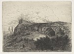 Fort Sint Pieter en La Grande Entrée, ets uit de serie Montagne St. Pierre, 1858