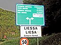 Liessa: signal de direction bilingue