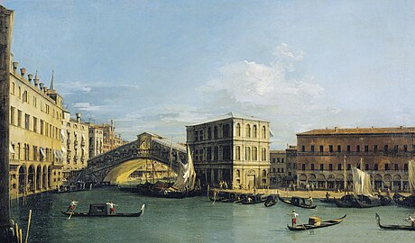 Le Pont du Rialto vu du nord, 1726-1727 Royal Collection[3]