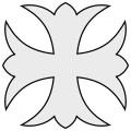 Lúdtalpkereszt (fr: croix enhendée, en: cross patonce, es: cruz enhendida, it: croce rifesso, nl: gescheiden kruis)