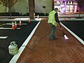 Image 43Polymer cement overlaying to change asphalt pavement to brick texture and color to create decorative crosswalk (from Road surface)